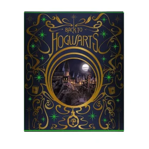 Harry Potter Hogwarts Lantern Light with Gold Accents and Lumos Charm Green