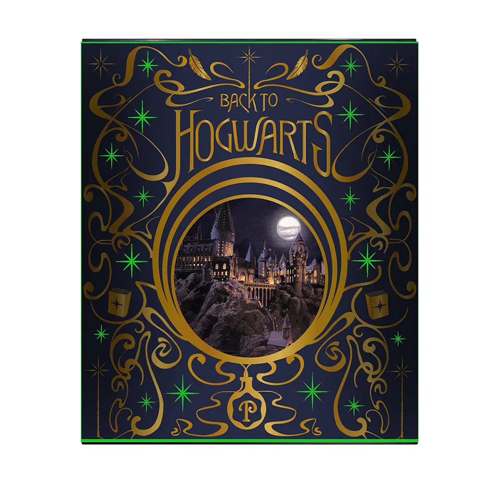 Harry Potter Hogwarts Lantern Light with Gold Accents and Lumos Charm Green