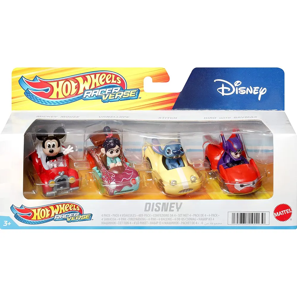 Hot Wheels Disney Vehicles 4-Pack 11.5 x 23cm toys official merchandise Cyprus box