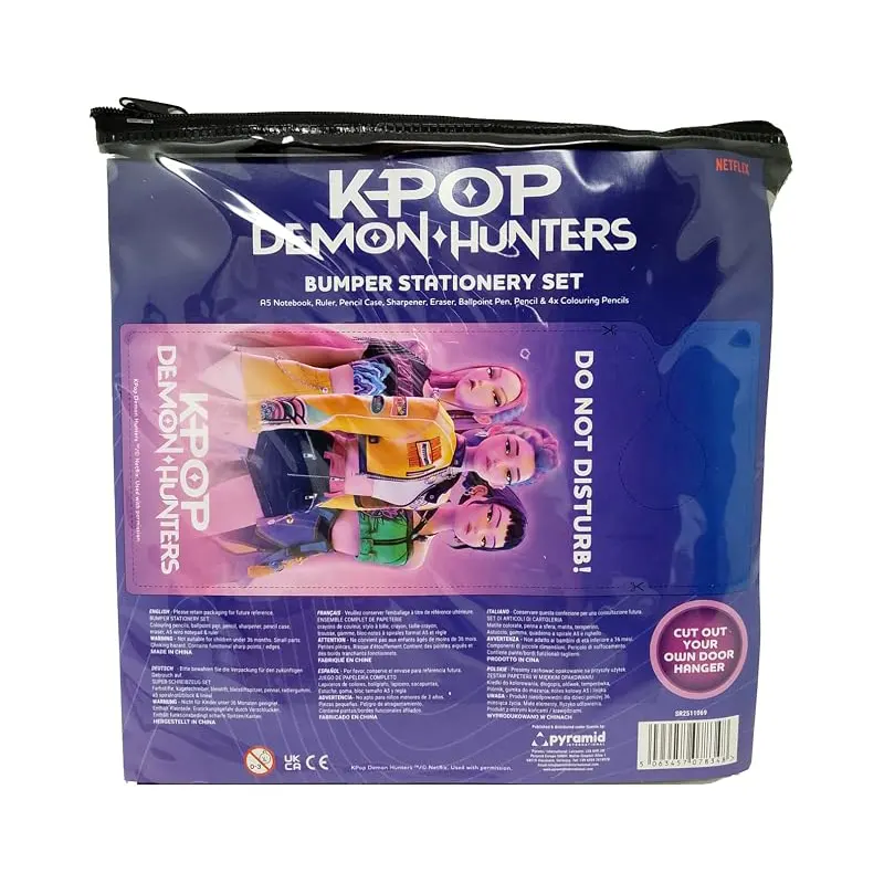 K-pop Demon Hunters Stars A5 stationery set official merchandise Cyprus pack backside