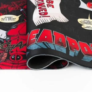 Marvel Deadpool gaming desk mat with 80x35cm dimensions, waterproof high-density textile, and anti-slip rubber base, water resistance Mouse Pad