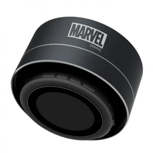 Marvel officially licensed 3W portable wireless speaker with premium aluminum housing and built-in FM radio