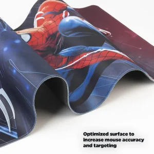 Spiderman gaming desk mat with 80x35cm dimensions, waterproof high-density textile, and anti-slip rubber base, Water resistance XXL Gaming Pad