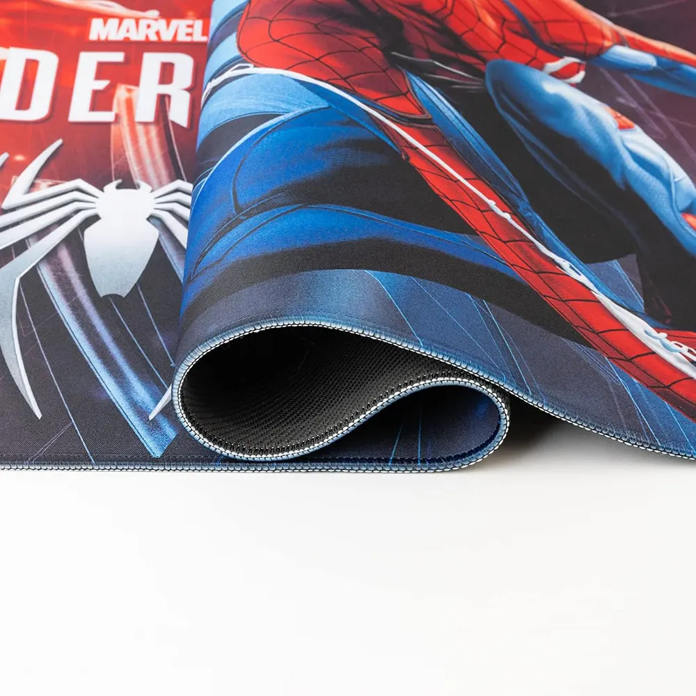 Spiderman gaming desk mat with 80x35cm dimensions, waterproof high-density textile, and anti-slip rubber base XXL Gaming Mouse Pad